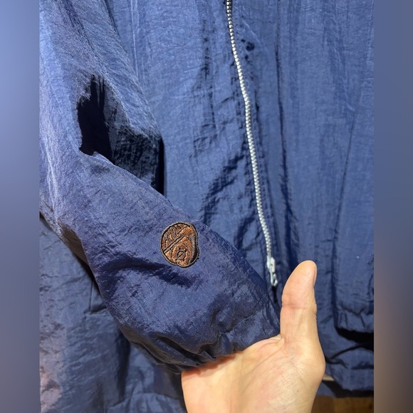 Vintage 90's Champion Navy Blue Chicago Bears Light Parka Jacket L - Picture 3 of 6